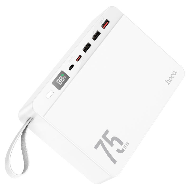 Портативный акумулятор 75 000mAh Hoco J94 Overlord 22.5W fully compatible PD20W/QC/LCD White [4]