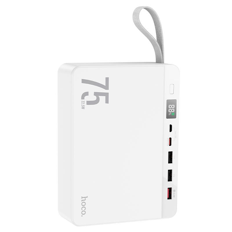 Портативный акумулятор 75 000mAh Hoco J94 Overlord 22.5W fully compatible PD20W/QC/LCD White [3]
