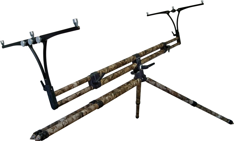Rod Pod Meccanica Vadese REVOLUTION 4 RODS BROWN CAMOUFLAGE TUBES & BLACK JOINTS [2]