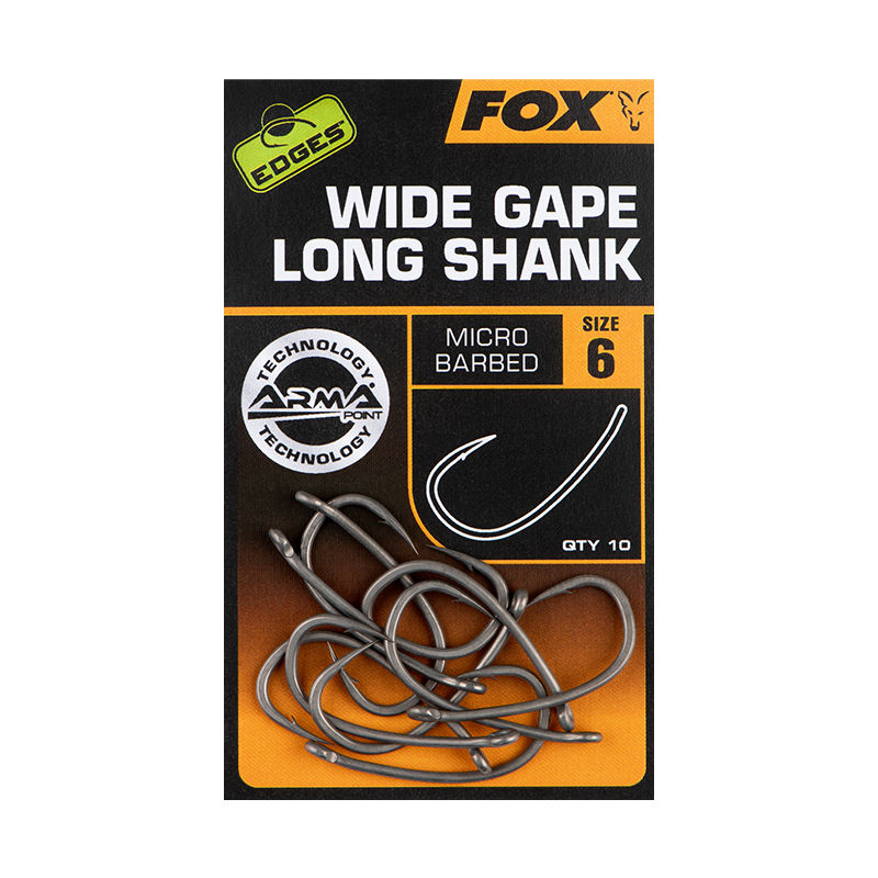 Set cirlige Fox Edges Super Wide Gape Long Shank Nr 6 [1]