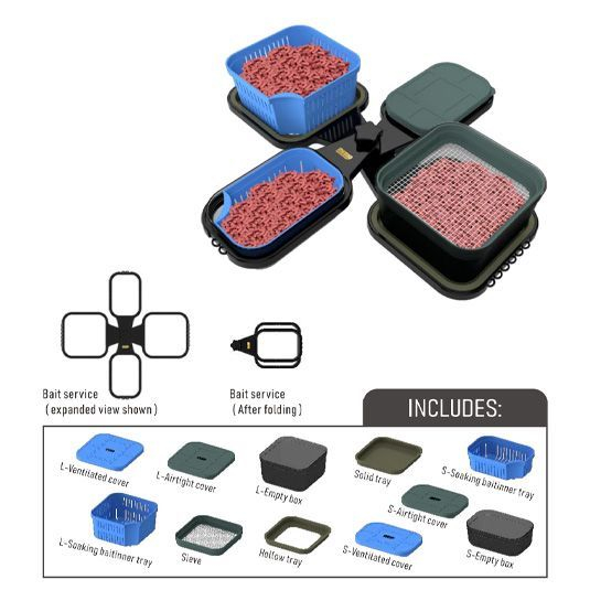 Набор боковой лоток + ёмкость прикормки PRO FL Compact Bait Service [2]