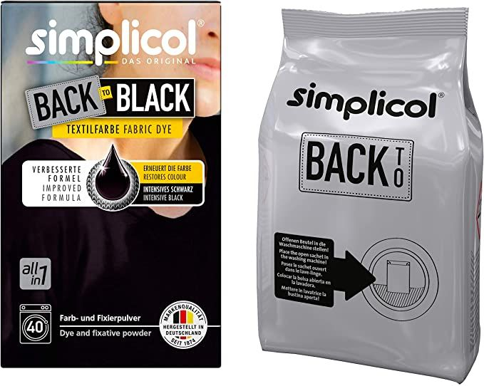 SIMPLICOL Back-to-BLACK - Vopsea pentru reimprospatarea/revigorarea culorii in masina de spalat (negru), 400 g [5]