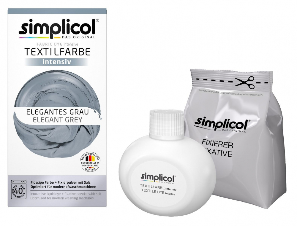 SIMPLICOL Intensiv - Elegantes Grau - Vopsea pentru haine si textile in masina de spalat, Gri elegant [5]