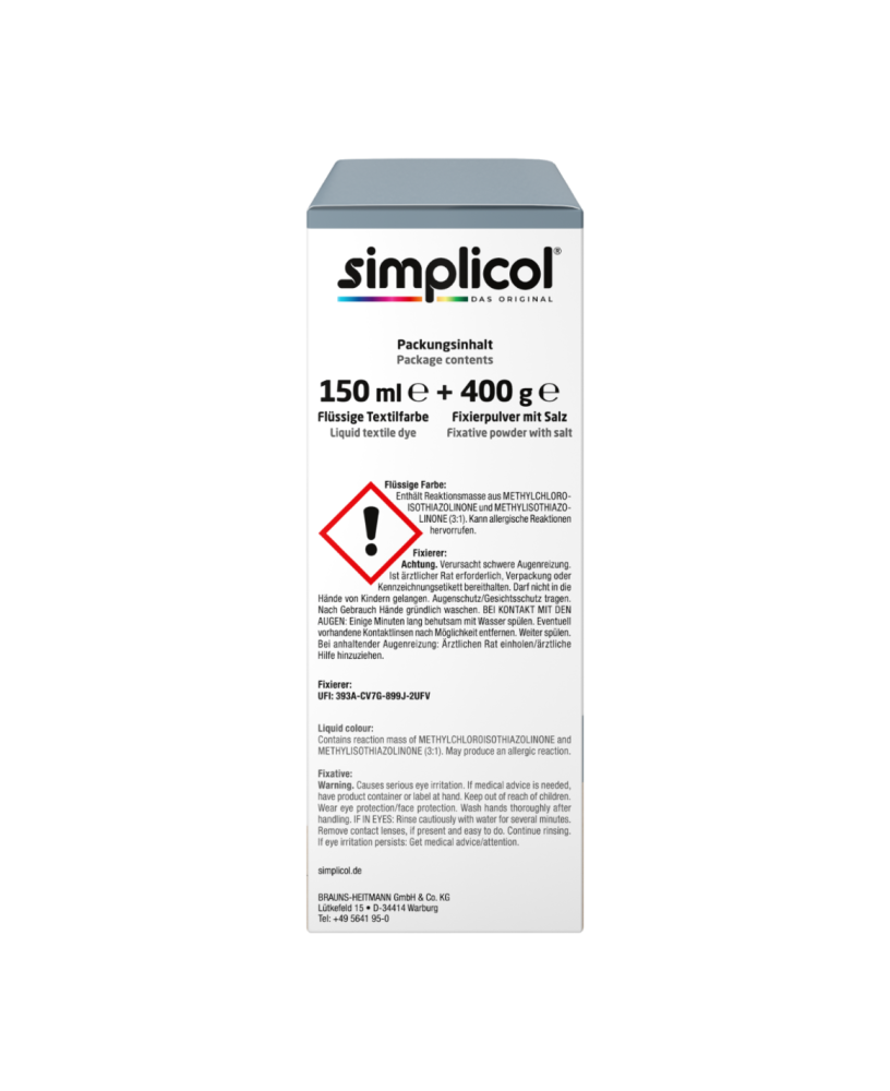 SIMPLICOL Intensiv - Elegantes Grau - Vopsea pentru haine si textile in masina de spalat, Gri elegant [4]