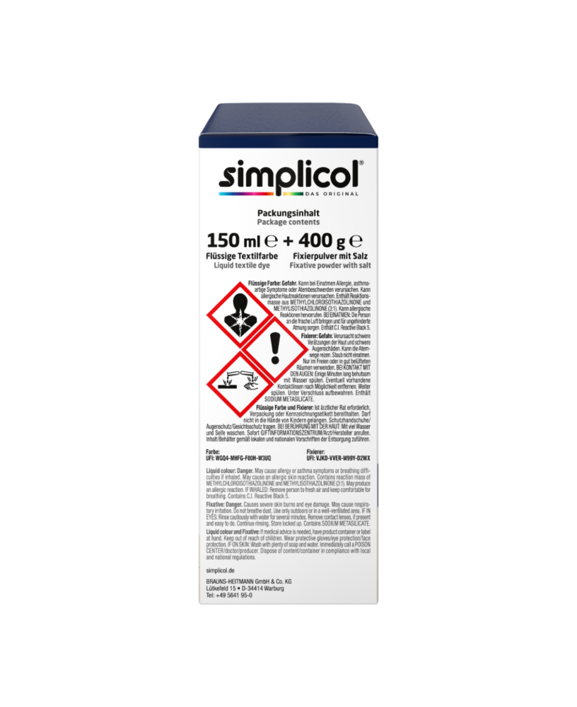 SIMPLICOL Intensiv-Nacht Blau Краска для окрашивания одежды в стиральной машине, синяя ночь [4]