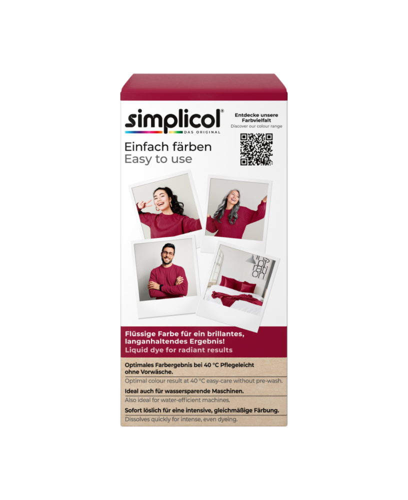 SIMPLICOL Intensiv - Rubin-Rot, Краска для окрашивания одежды в стиральной машине, Rubin-Rot [5]