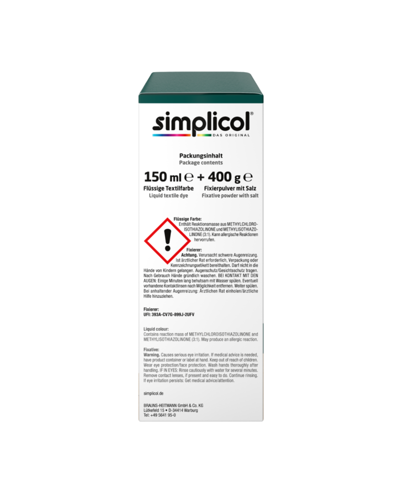 SIMPLICOL Intensiv - Wald-Grun, Краска для окрашивания одежды в стиральной машине, зеленый лес [5]