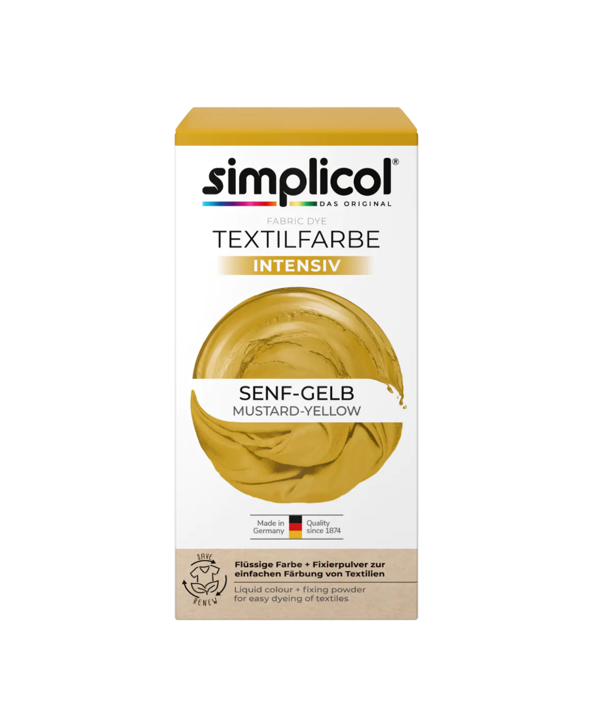 Simplicol  - Vopsea haine GALBEN MUSTAR Intensive All-in,400g+150ml [1]