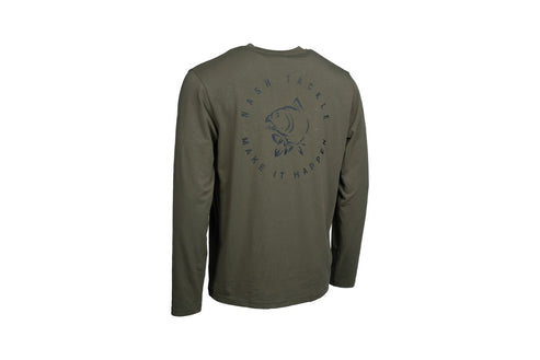 Tricou cu mânecă lungă NASH Make It Happen Carp Logo Green, mărimea M [2]