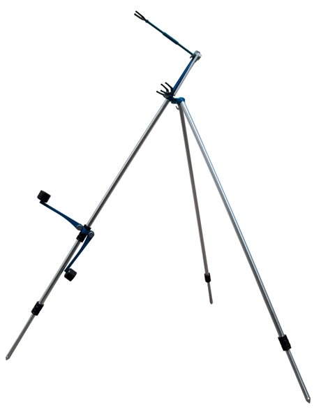 TRIPOD MECCANICA MICO SURFCASTING & BARBEL FISHING 2 OR 1 RODS STEEL TUBES & BLUE JOINTS [2]