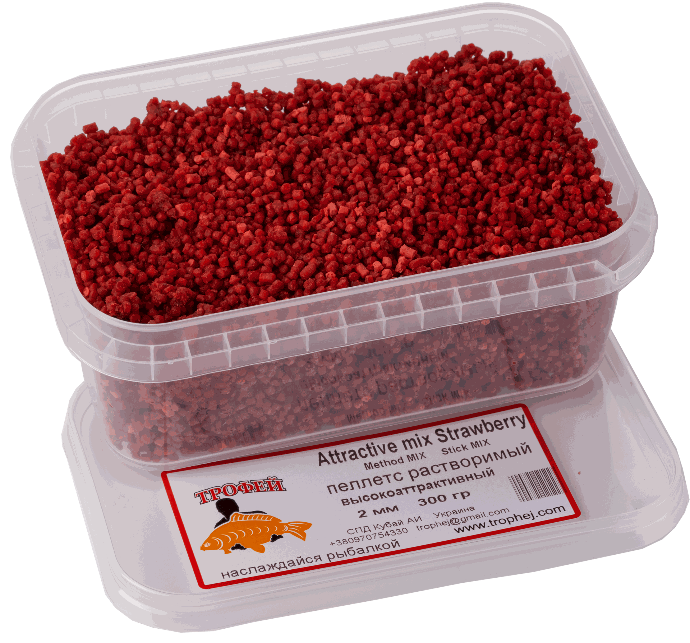 Увлажненный пеллетс Method-Stik Клубника 2mm 300gr [1]