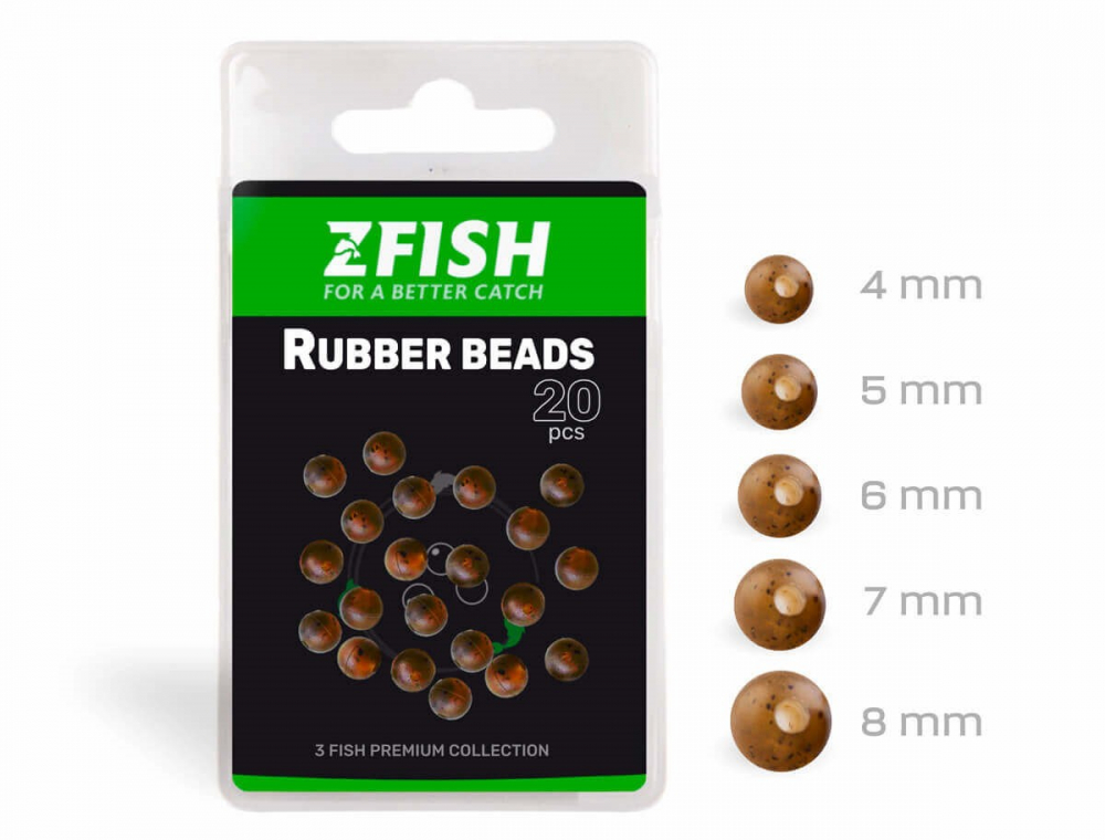 ZFISH Стопоры Rubber Beads 8mm - 20buc [1]