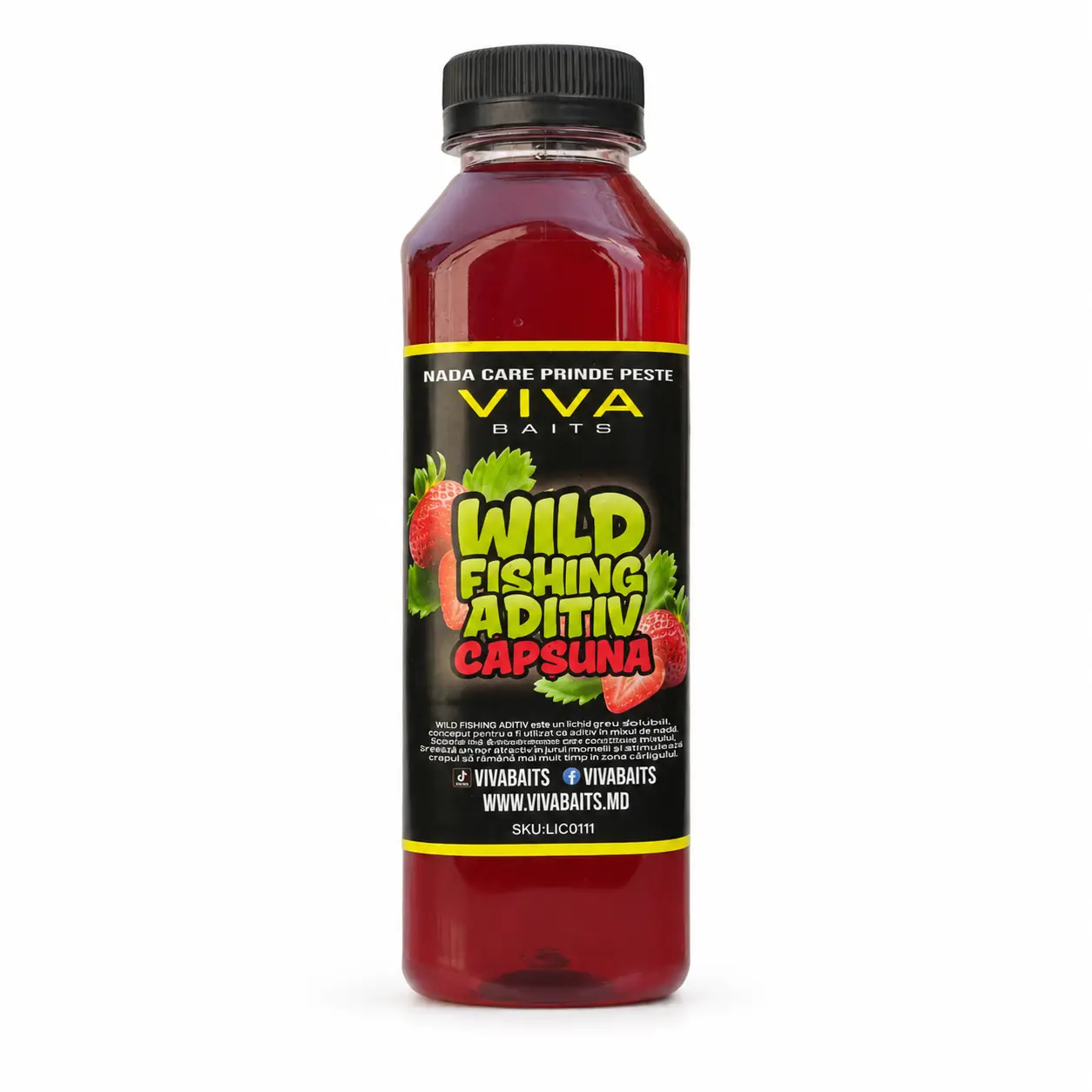 Рыбалка в Молдове - Жидкий аттрактант VIVA BAITS Wild Fishing Клубника 500 мл