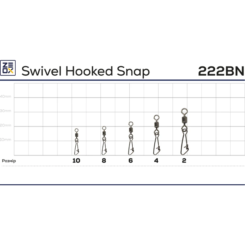 Agrafa cu vartej ZEOX Swivel Hooked Snap 222BN # 8 [1]