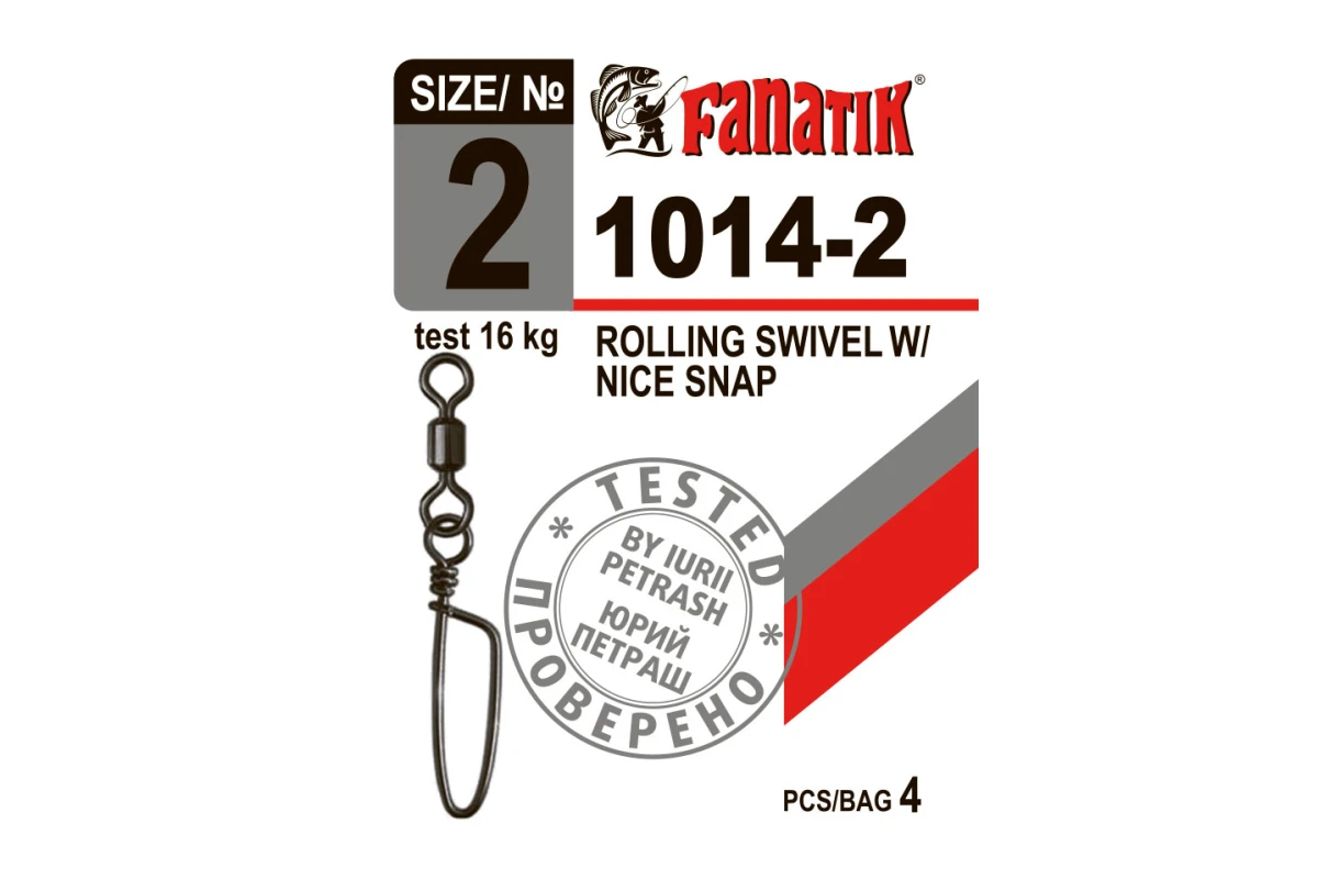 Accesorii rapitor - Agrafă FANATIK cu vârtej 1014-2, rezistență 16kg