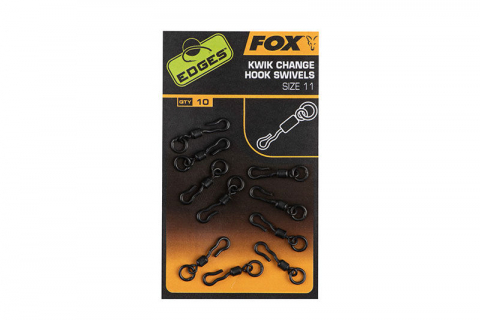 Pescuit la crap - Agrafa rapida cu inel Fox EDGES Kwik Change Hook Swivels