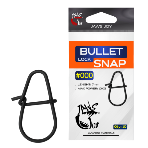 Agrafe, vartejuri - Agrafe JAWS JOY Bullet Lock Snap #000, 7mm, 10kg, 10 buc.