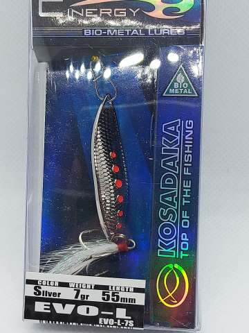 Рыбалка на хищника - Блесна EVO-L 7g, 55mm silver KOSADAKA