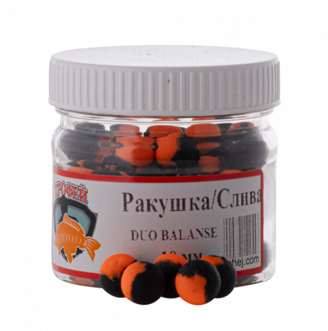 Рыбалка в Молдове - Бойлы насадочные Ракушка-Слива 10mm Duo Balance