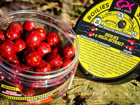Boiles - Boilies carlig HA Squid+Capsuna 16/20mm SOLUBIL 150g CPK
