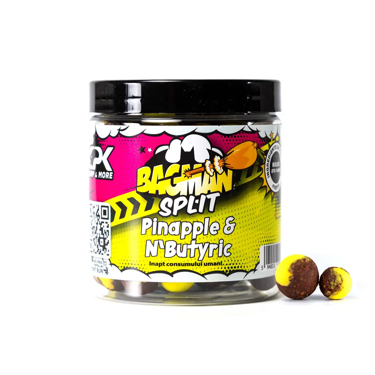 Boiles - Boilies de Carlig Critic Echilibrat CPK Bagman Split Ananas & N-butyric 10 & 14mm, 120g