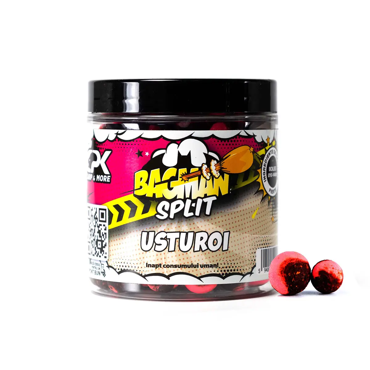 Pescuitul în Moldova - Boilies de Carlig Critic Echilibrat CPK Bagman Split Usturoi 10 & 14mm, 120g