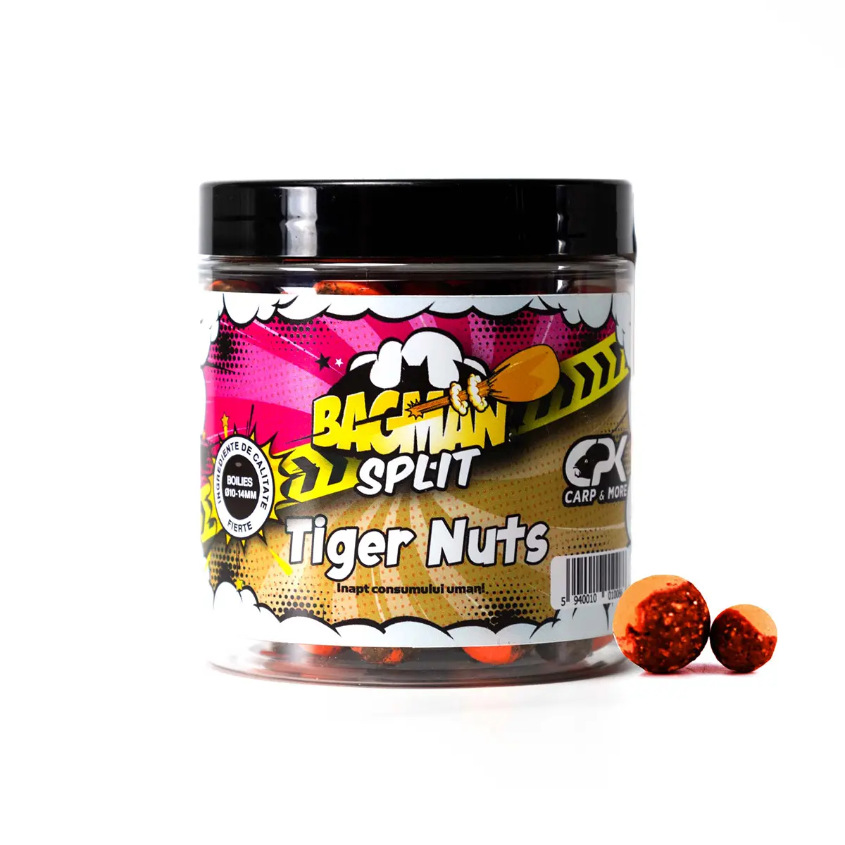 Бойлы - Бойлы насадочные CPK Bagman Split Тигровый Орех 10 & 14mm, 120г