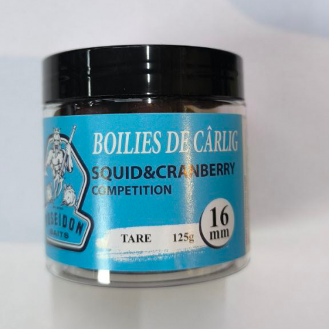 Boiles - Boilies tare squid cranberry 16mm 125g POSEIDON
