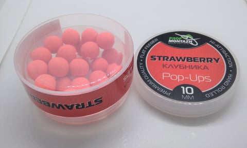 Pop-up - Boilies-uri Pop-up Căpșună, 10mm