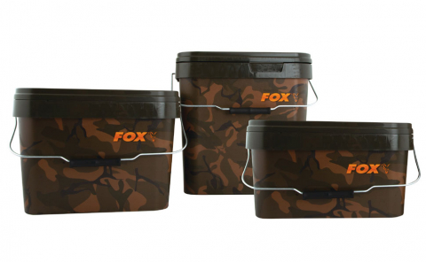 Pescuitul în Moldova - Caldare pt nada FOX Camo Sq Bucket 17L