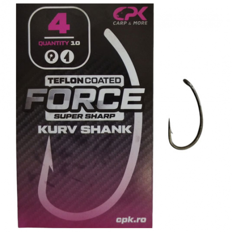 Carlige crap - Carlig CPK FORCE TEFLON HOOKS KURV NR 8