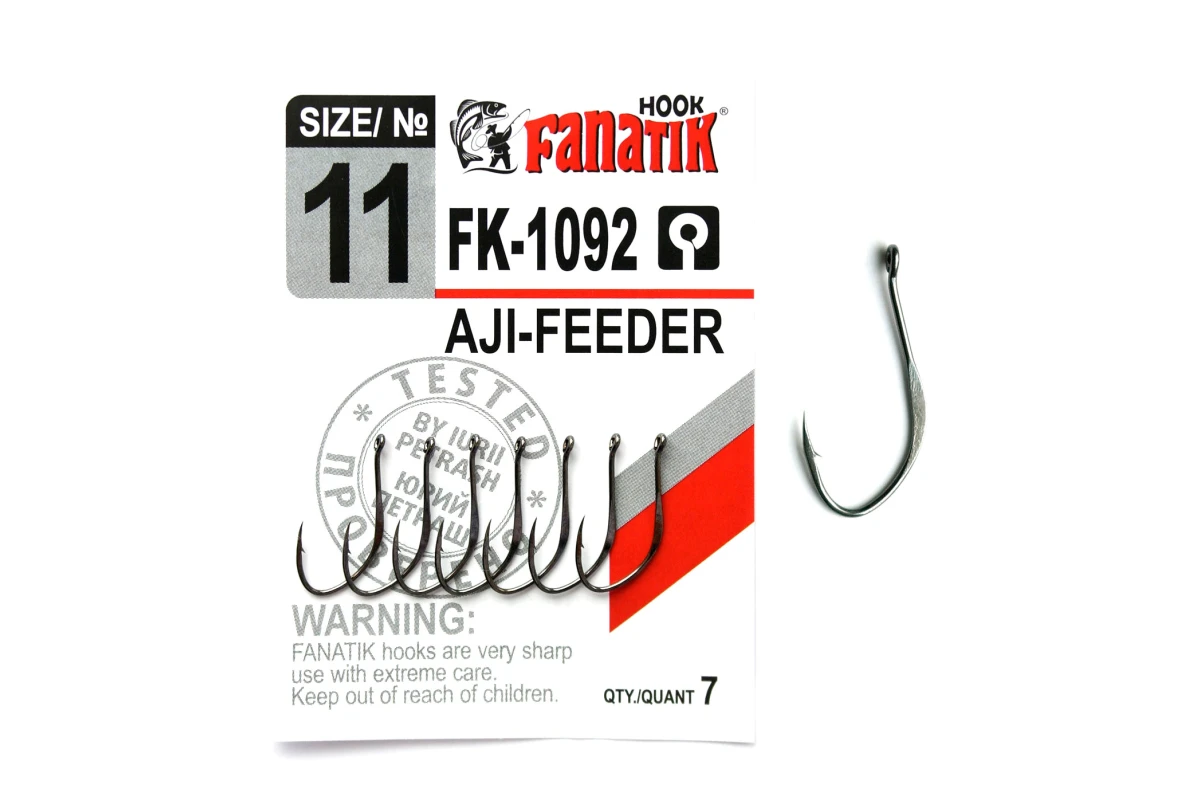 Крючки на хищника - Крючок FANATIK AJI FEEDER FK-1092 #11 7шт.