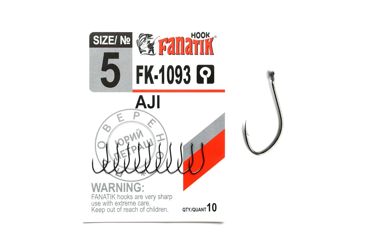 Крючки на хищника - Крючок FANATIK AJI FK-1093 #5 10шт.
