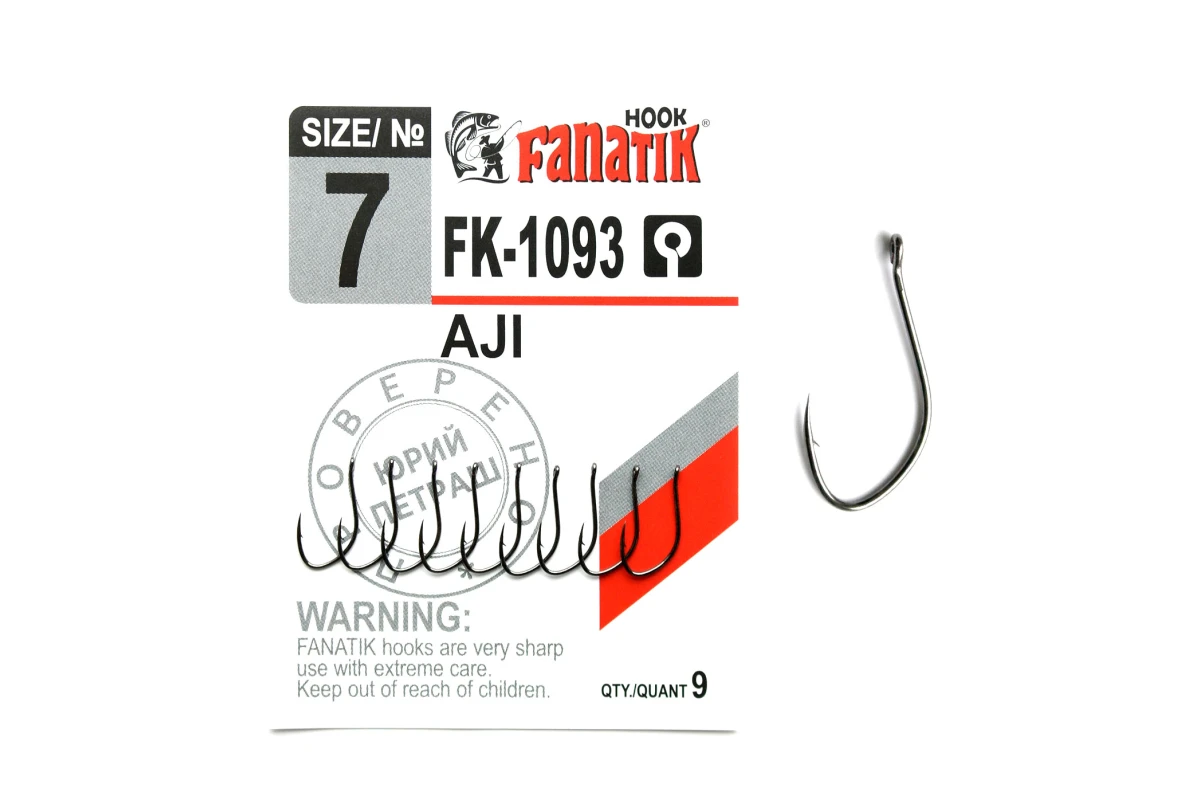 Крючки на хищника - Крючок FANATIK AJI FK-1093 #7 9шт.