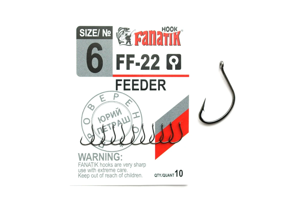 Крючки на хищника - Крючок FANATIK FEEDER FF-22 #6 10шт.