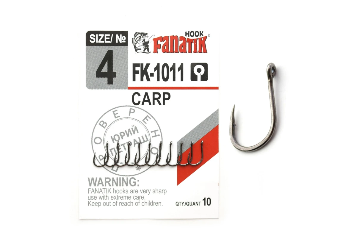 Крючки на хищника - Крючок FANATIK FK-1011 CARP #4 10шт.