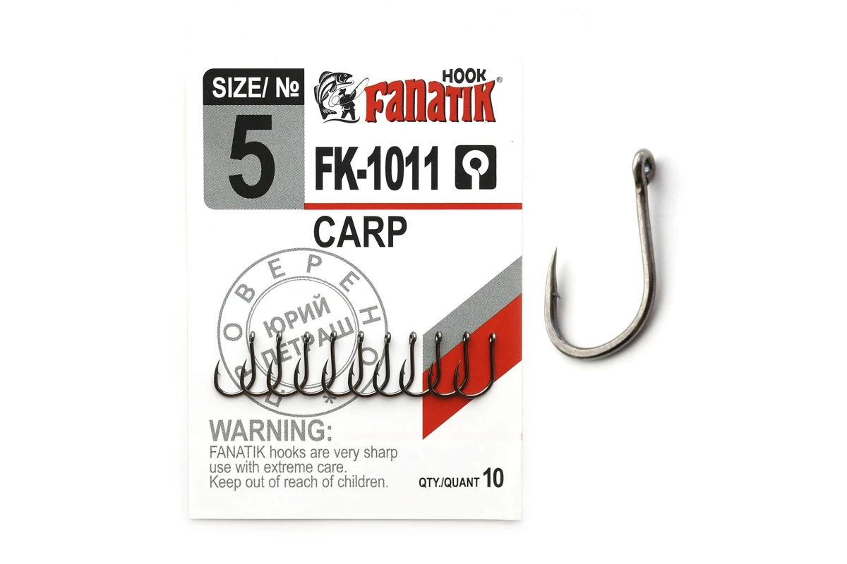 Крючки на хищника - Крючок FANATIK FK-1011 CARP #5 10шт.
