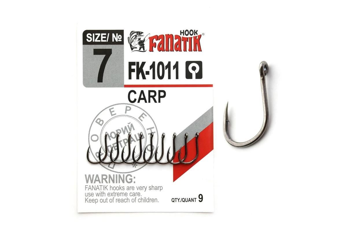 Крючки на хищника - Крючок FANATIK FK-1011 CARP #7 9шт.