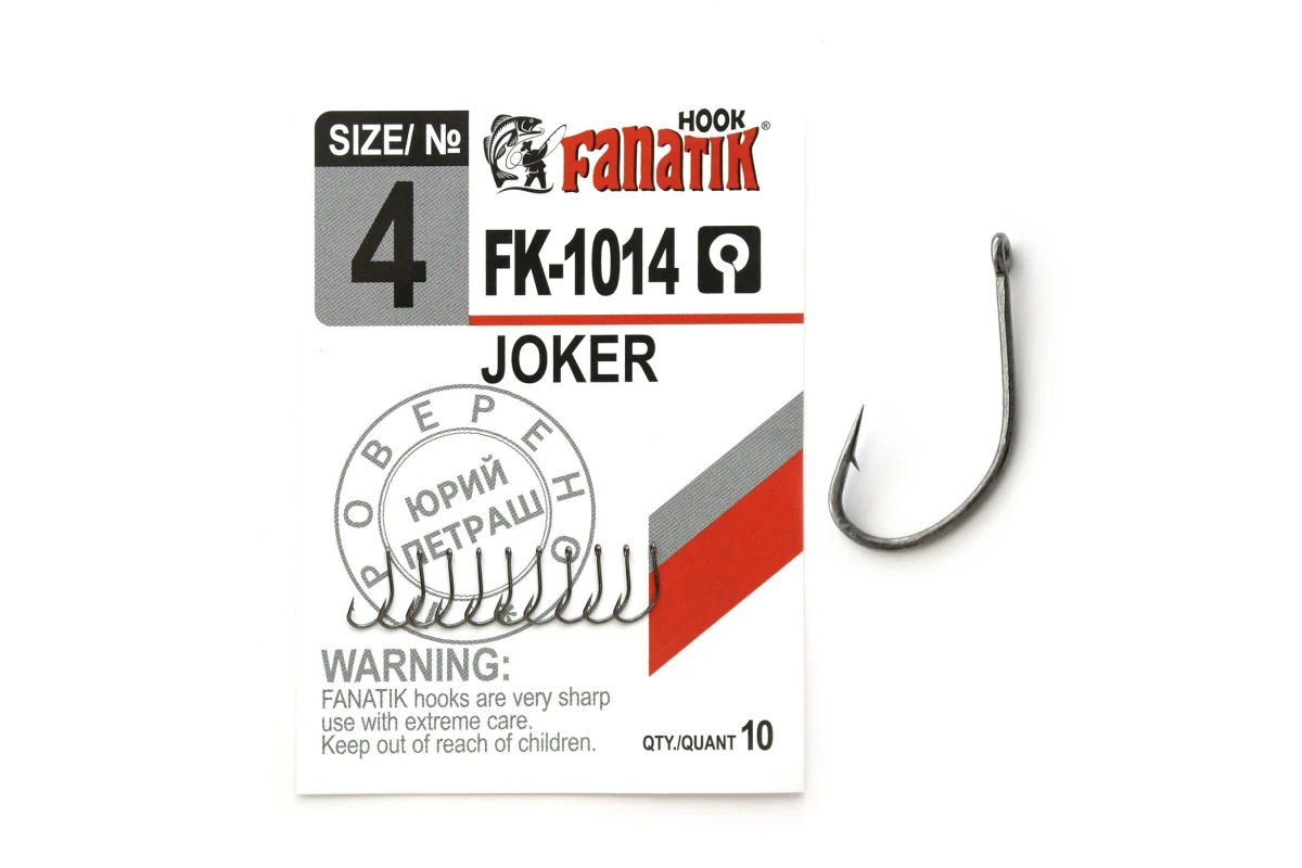 Крючки на хищника - Крючок FANATIK FK-1014 JOKER #4 10шт.