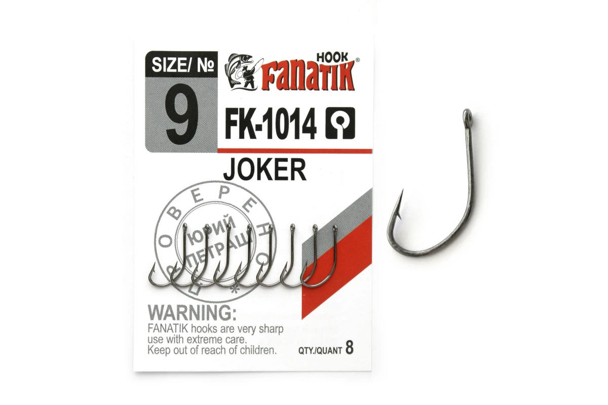 Крючки на хищника - Крючок FANATIK FK-1014 JOKER #9 8шт.