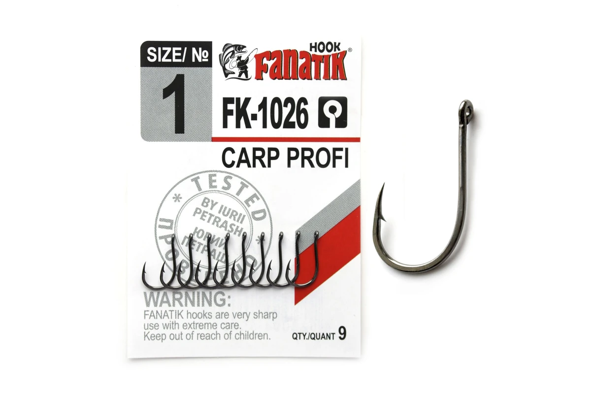 Крючки на хищника - Крючок FANATIK FK-1026 CARP PROFI #1 9шт.