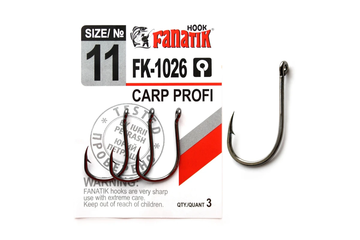 Крючки на хищника - Крючок FANATIK FK-1026 CARP PROFI #11 3шт.