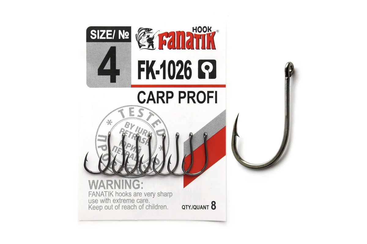 Крючки на хищника - Крючок FANATIK FK-1026 CARP PROFI #4 8шт.