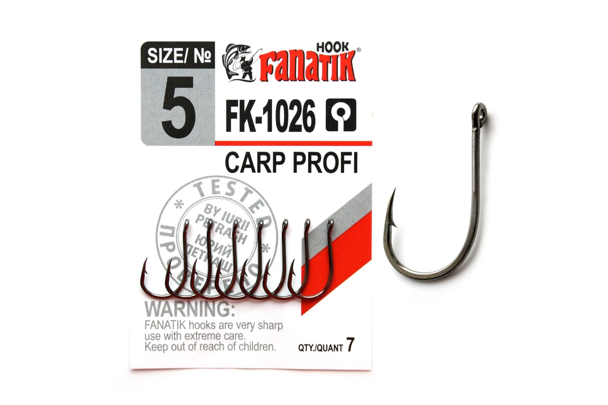 Крючки на хищника - Крючок FANATIK FK-1026 CARP PROFI #5 7шт.