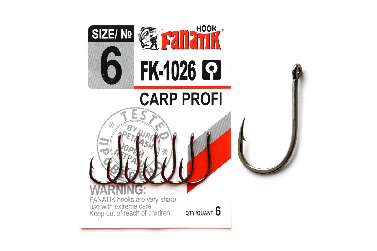 Крючки на хищника - Крючок FANATIK FK-1026 CARP PROFI #6 6шт.