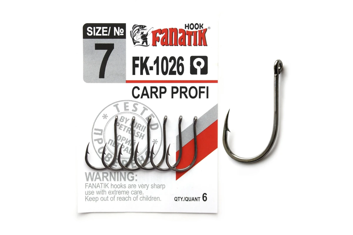 Крючки на хищника - Крючок FANATIK FK-1026 CARP PROFI #7 6шт.