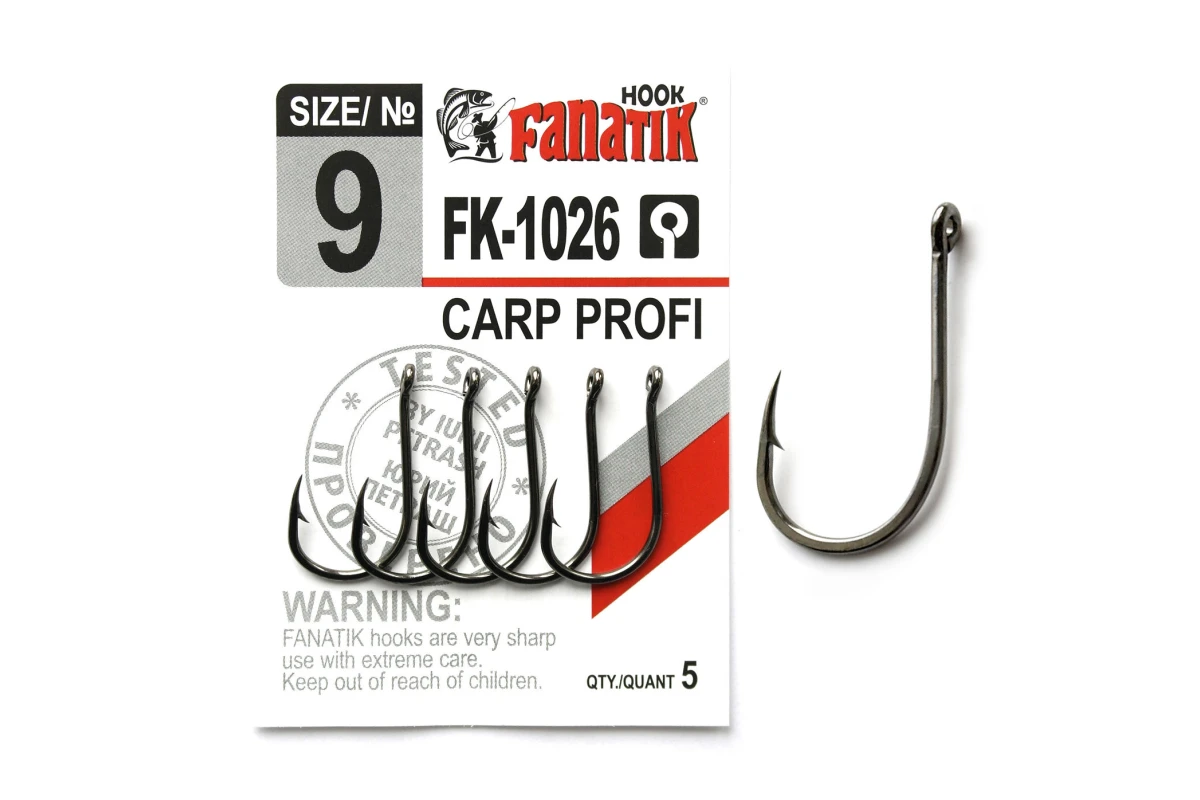 Крючки на хищника - Крючок FANATIK FK-1026 CARP PROFI #9 5шт.
