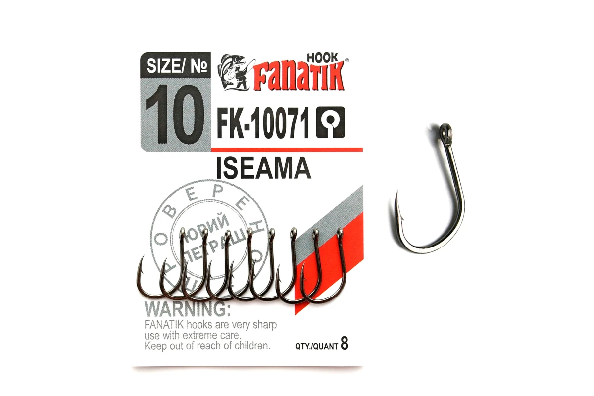 Крючки на хищника - Крючок FANATIK ISEAMA FK-10071 #10 8шт.