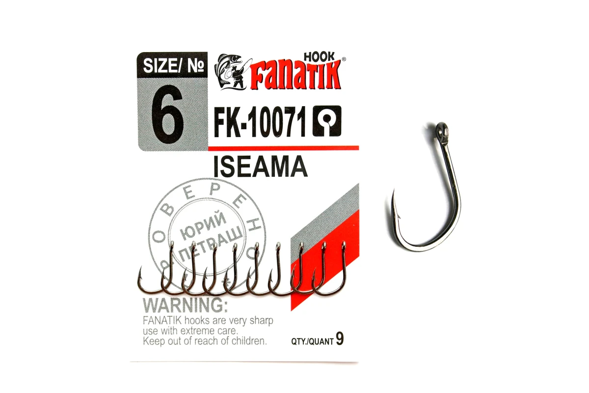 Крючки на хищника - Крючок FANATIK ISEAMA FK-10071 #6 9шт.