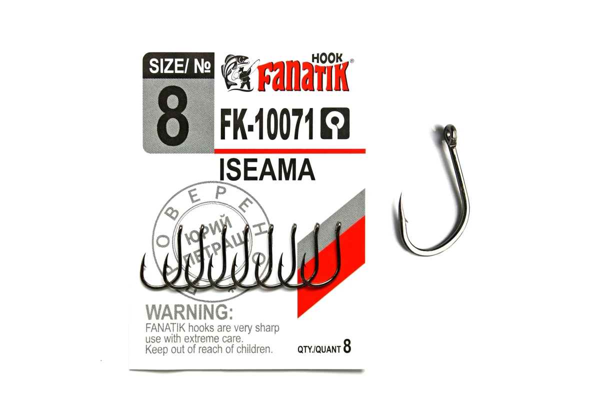 Крючки на хищника - Крючок FANATIK ISEAMA FK-10071 #8 8шт.
